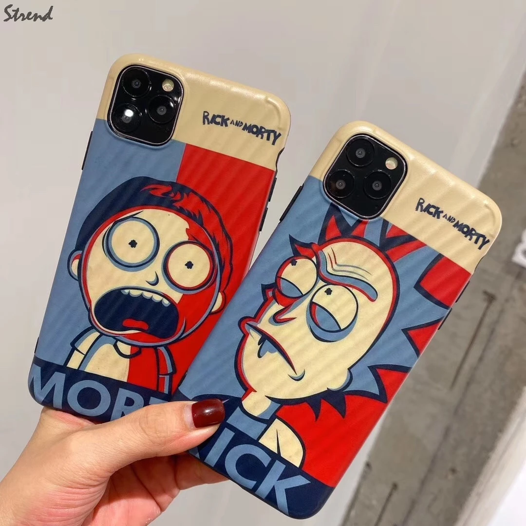 American cartoon Rick Morty 3D Shell pattern Phone Case For Apple iPhone 7 8 Plus 11 11pro 11promax X XS Max XR soft Cover |