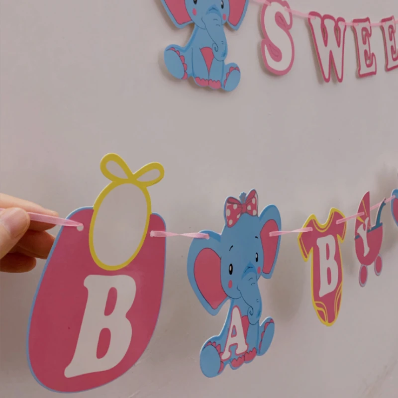 Shower Baby Decorations Gender Reveal Banner Its A Boy Girl Balloons Elephant Party Supplie DIY Decor Oh | Дом и сад