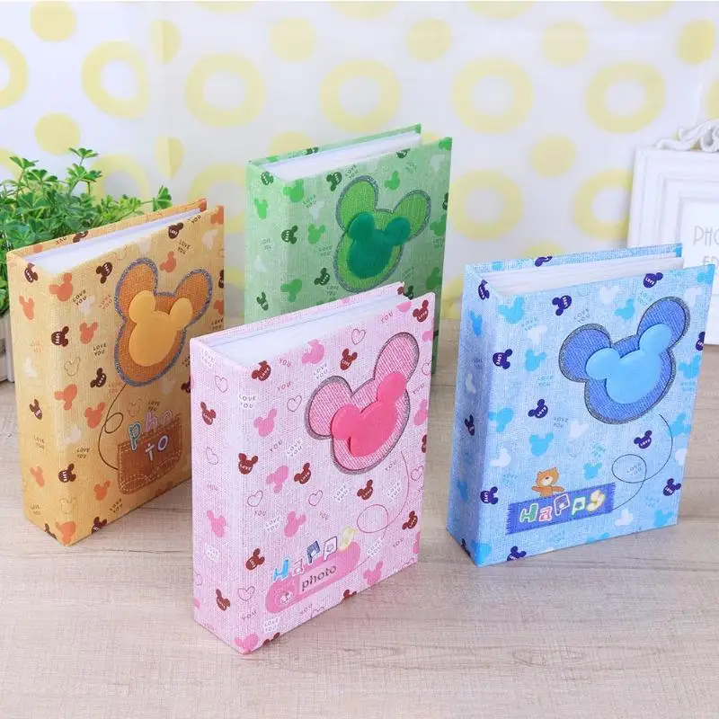 100/200 карманы фотоальбом с рисунками из мультфильмов Interleaf Тип 5/7 дюймов DIY