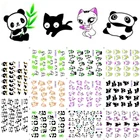 11 видов конструкций наклейки с рисунком милой панды на ногти, водное тату с черным котом, слайдер, украшение для ногтей, полная упаковка, советы BEBLE1489-1499