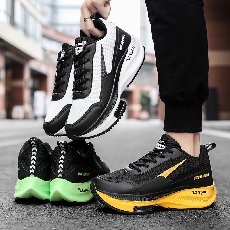 

Hot Sale Light Man Running Shoes Comfortable Breathable Men's Sneaker Casual Antiskid and Wear-resistant Jogging Men Sport Shoes