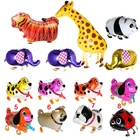 Милый кот собака воздушный шар с динозавром для девочек и мальчиков Happy воздушные шары для украшения дня рождения смешанных прогулки воздушные шарики в виде животных для дня рождения