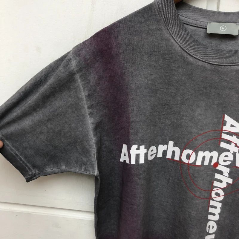AFTERHOMEWORK T-shirt Mens Oversized T Shirt Men Women Washed Vintage AFTER HOME WORK Top Tees | Мужская одежда