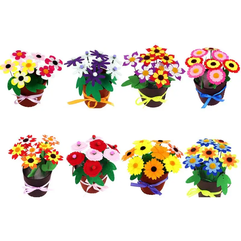 

DIY Felt Toy Creative Toys for Kids Children Educational Handmade Crafts Flower Pot Potted Plant