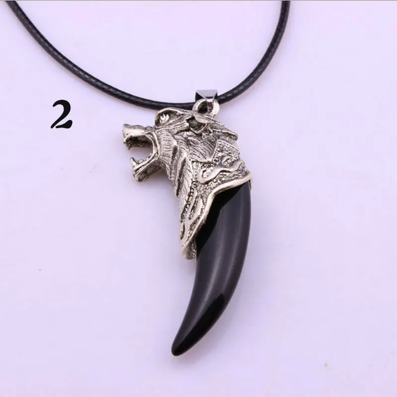 Хит продаж ожерелье с изображением храбрых волков зубьев крутой мужской/мужской