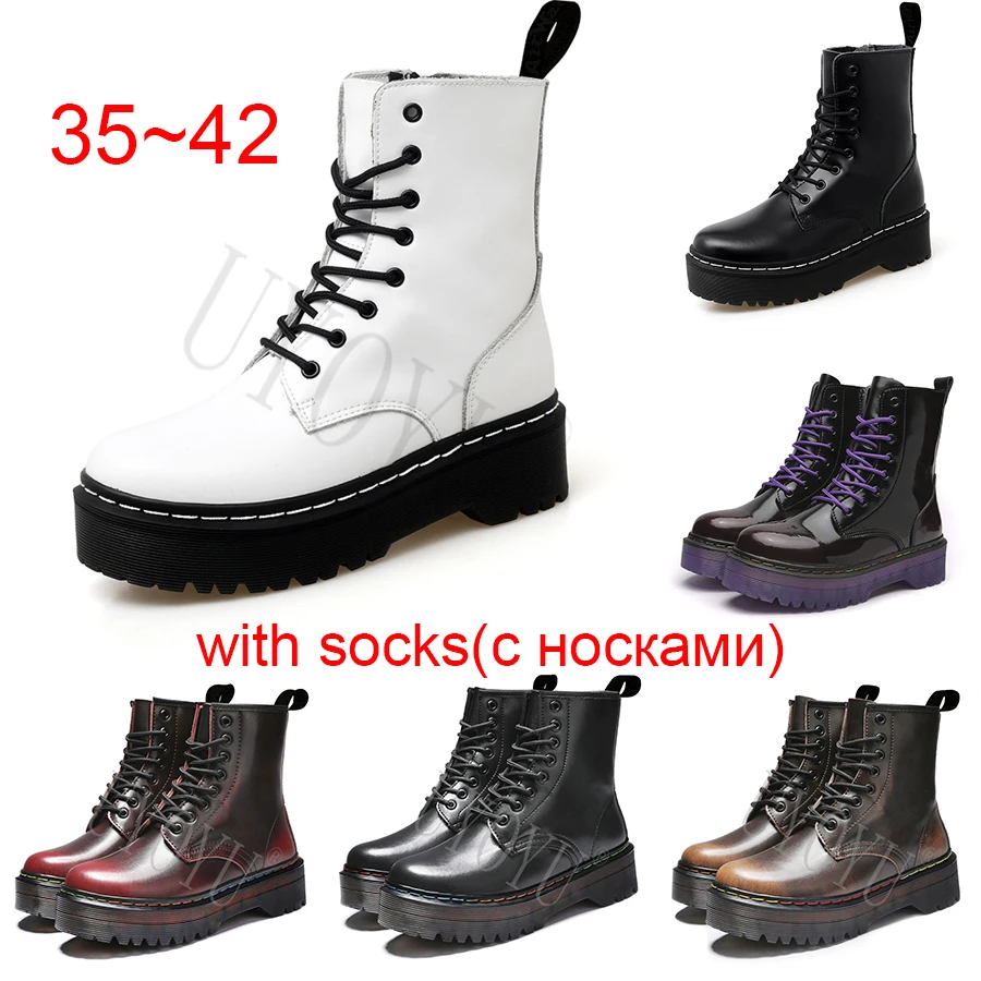 Женские мотоциклетные ботильоны из натуральной кожи красные непромокаемые