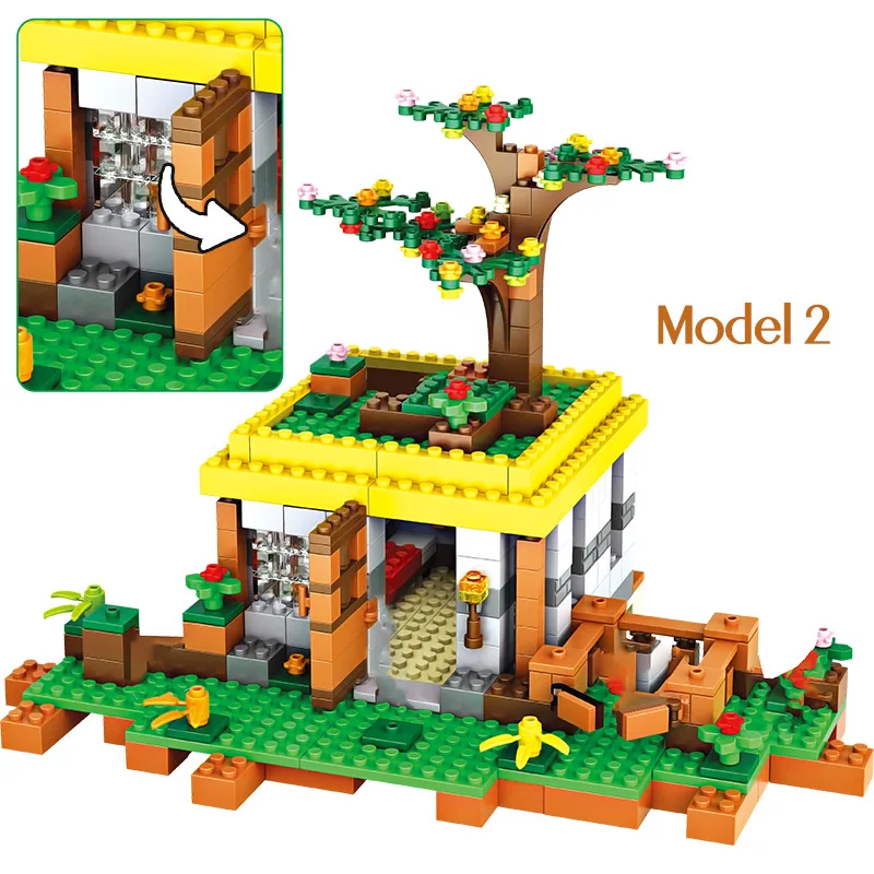 

548PCS Building Blocks Bricks Stone House Adventure Educational Toys Children Birthday for Gifts