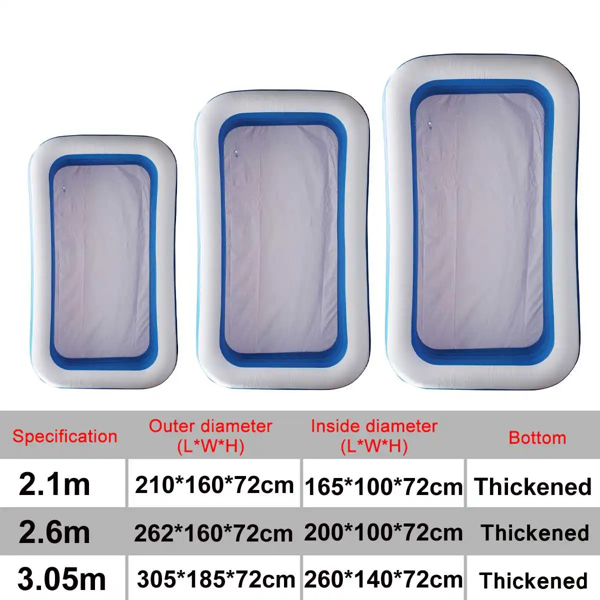 

305cm Above ground swimming pool family pool inflatable pool for adults kids child aqua summer water