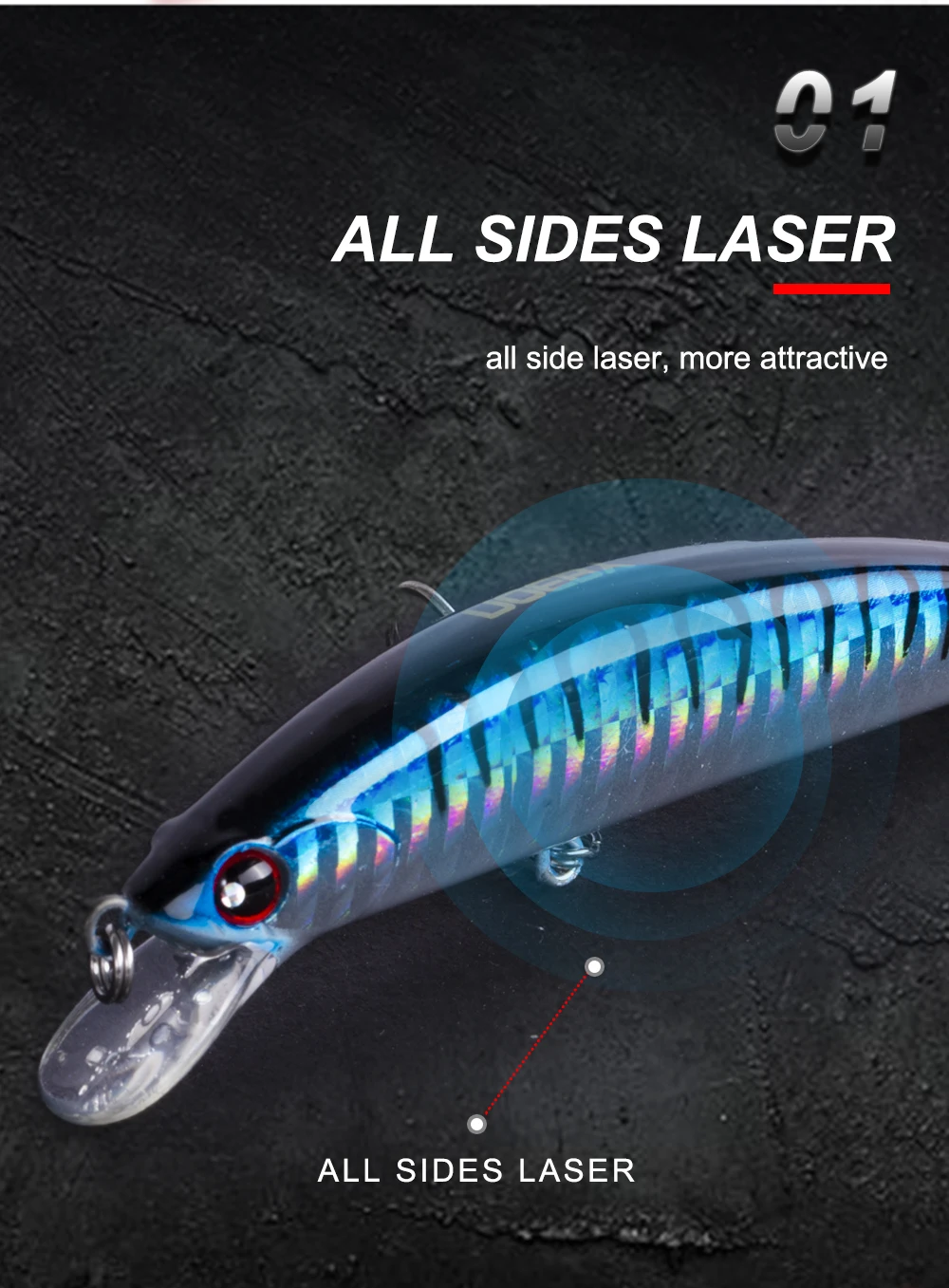 NOEBY новые тонущие приманки Minnow 90 мм 29 г, пластиковые рыболовные воблер, твердая наживки плавающие наживки, искусственные морские приманки