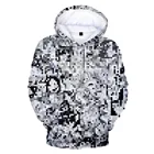 Japao аниме 3d ahegao толстовки с капюшоном для женщин Мужская одежда для девушек в уличном стиле Харадзюку