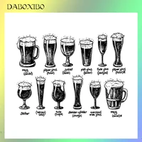daboxibo toast friendsl clear stamps for diy scrapbookingcard makingphoto album silicone decorative crafts13x13