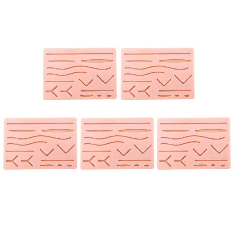 

5X Skin Suture Training Kit Pad Suture Training Kit Suture Pad Trauma Accessories for Practice and Training Use