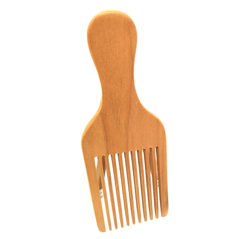 

2PC Wooden Hair Combs Wide Teeth Afro Hair Fork Comb Hair Style Curly Massage Insert Brush Hair Styling Tool