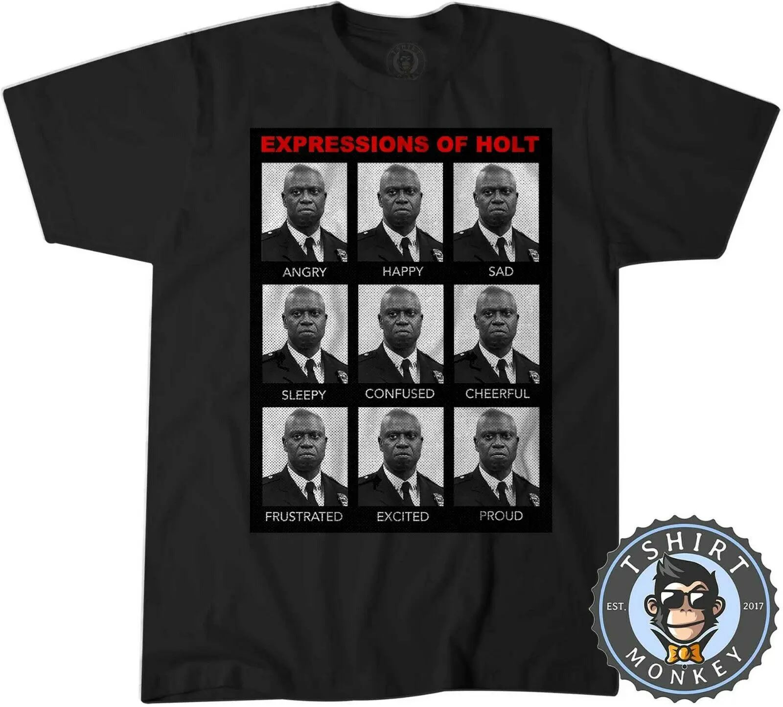 Забавная футболка с надписью Expressions Of Holt Brooklyn 99 Nine Мужская унисекс для