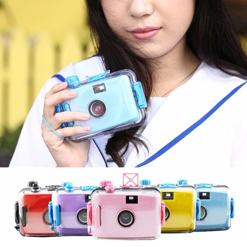 

New Underwater Waterproof Lomo Camera Mini Cute 35mm Film with Housing Case Children Camera Retro Film Cameras Gifts