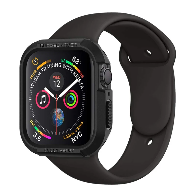 Чехол для apple watch 44 мм 40 45 41 42 прочный защитный чехол iwatch 7/6/5/SE/4/3/2 Мягкий