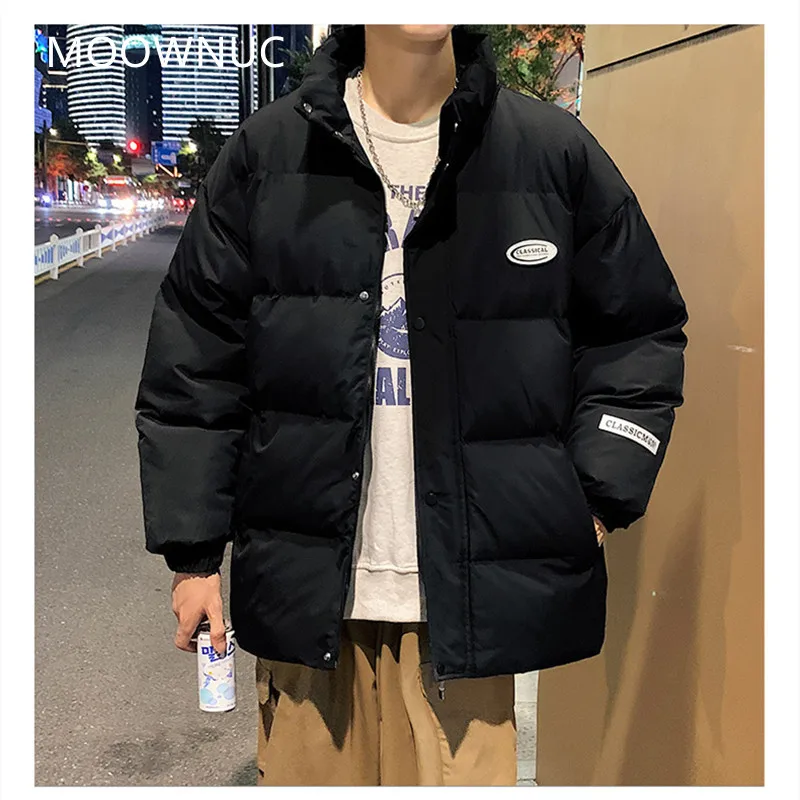2021 New Winter Trend Fashion Plus Velvet Thick Casual Cotton Clothing Men'S Loose Windproof High Quality Warm Cotton Jacket