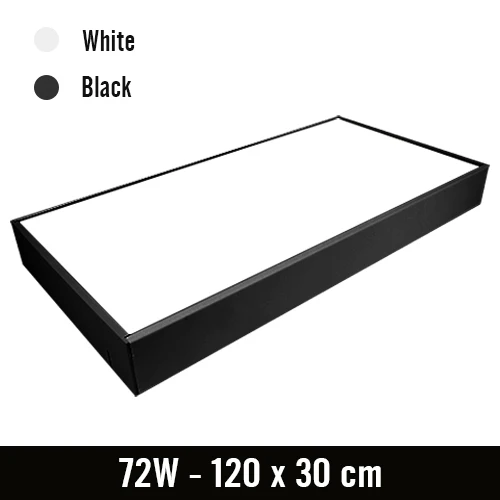 120x30cm 72W Светодиодный потолочный светильник, офисный современный Прямоугольный светильник, приспособление для удаленной спальни, поверхностное крепление для гостиной, прихожей, 220 В, 230 В, 110 В - Цвет корпуса: 120x30cm 72W