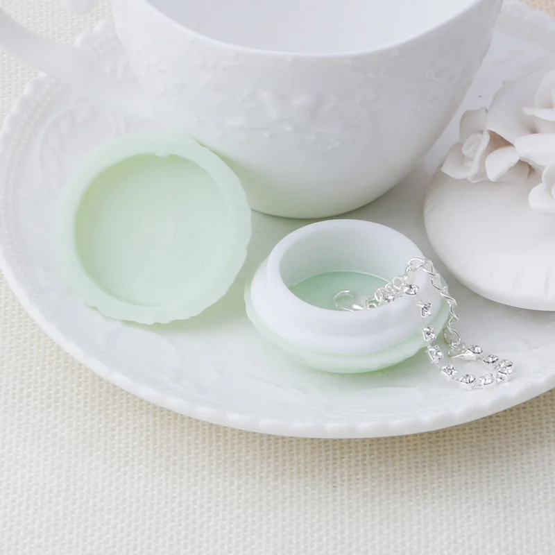 Милый Макарон форма торта коробка серьги кольцо ожерелье хранения ювелирных