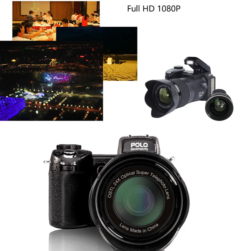 PROTAX D7100 цифровая камера 33MP FHD DSLR Полупрофессиональная 24x телефото и широкоугольные комплекты объективов 8X цифровые камеры с зумом фокусом