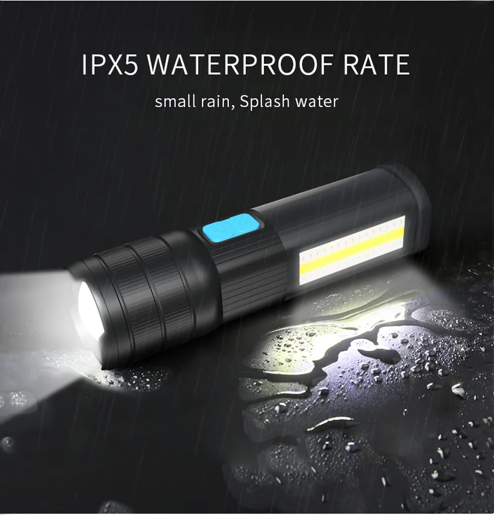 Новый мощный перезаряжаемый светодиодный светильник Xhp90 Lanterna Cob 5200mah Аксессуары