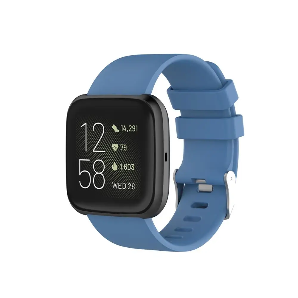 Новинка 23 мм ремешки для часов Fitbit Versa/Versa 2 lite полосы мягкого Замена TPU спортивный