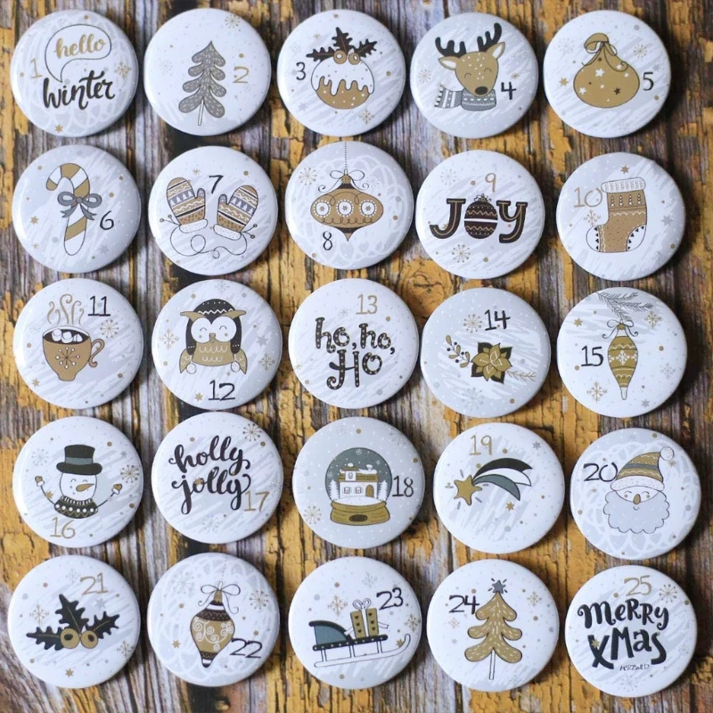 24 шт. новогодние булавки для пуговиц | Дом и сад