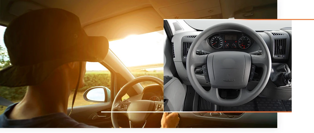 Черный чехол на руль из натуральной кожи для peugeot Boxer 2006- Citroen Jumper реле Fiat Ducato Ram ProMaster(грузовой