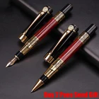 Ручка перьевая металлическая с красными и деревянными чернилами, 520