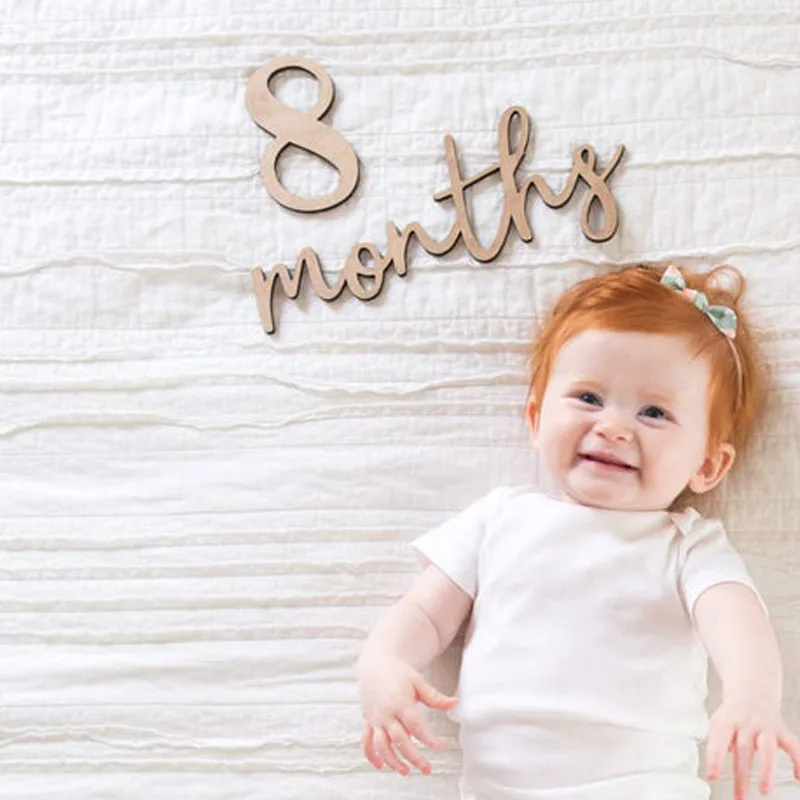 12 шт./компл. деревянный детский ежемесячный этап подарок для будущей мамы