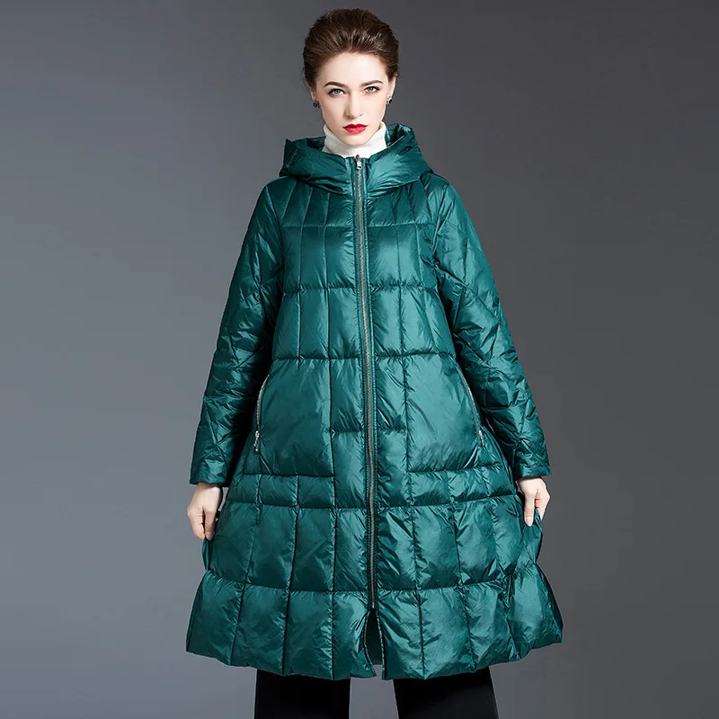 New Winter 90% Jacket 2021 Women's Loose Hooded Fashion Coat White Duck Down Abrigos Mujer Invierno Women Clothes