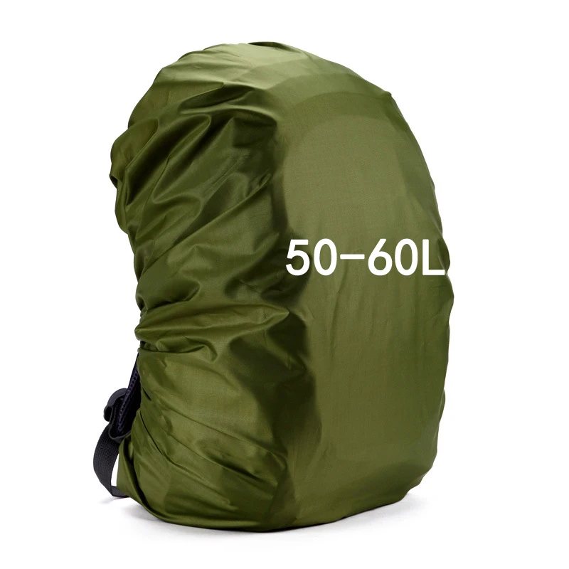 Army Green 50-60L Дождевик нейлоновый Камуфляжный армейский зеленый 35-80 л легкий водонепроницаемый рюкзак сумка дождевик для пешего туризма кемпинга дорожная сумка - Цвет: Army Green 50-60L