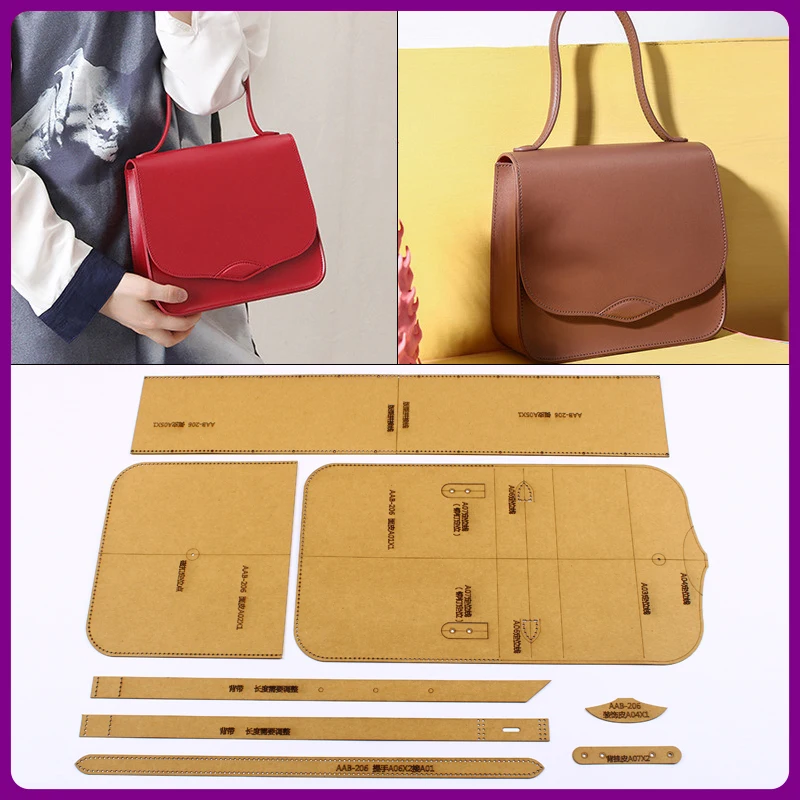 1 набор сумка мессенджер крафт бумага узор рисунок сетка сделай сам ручная Кожа