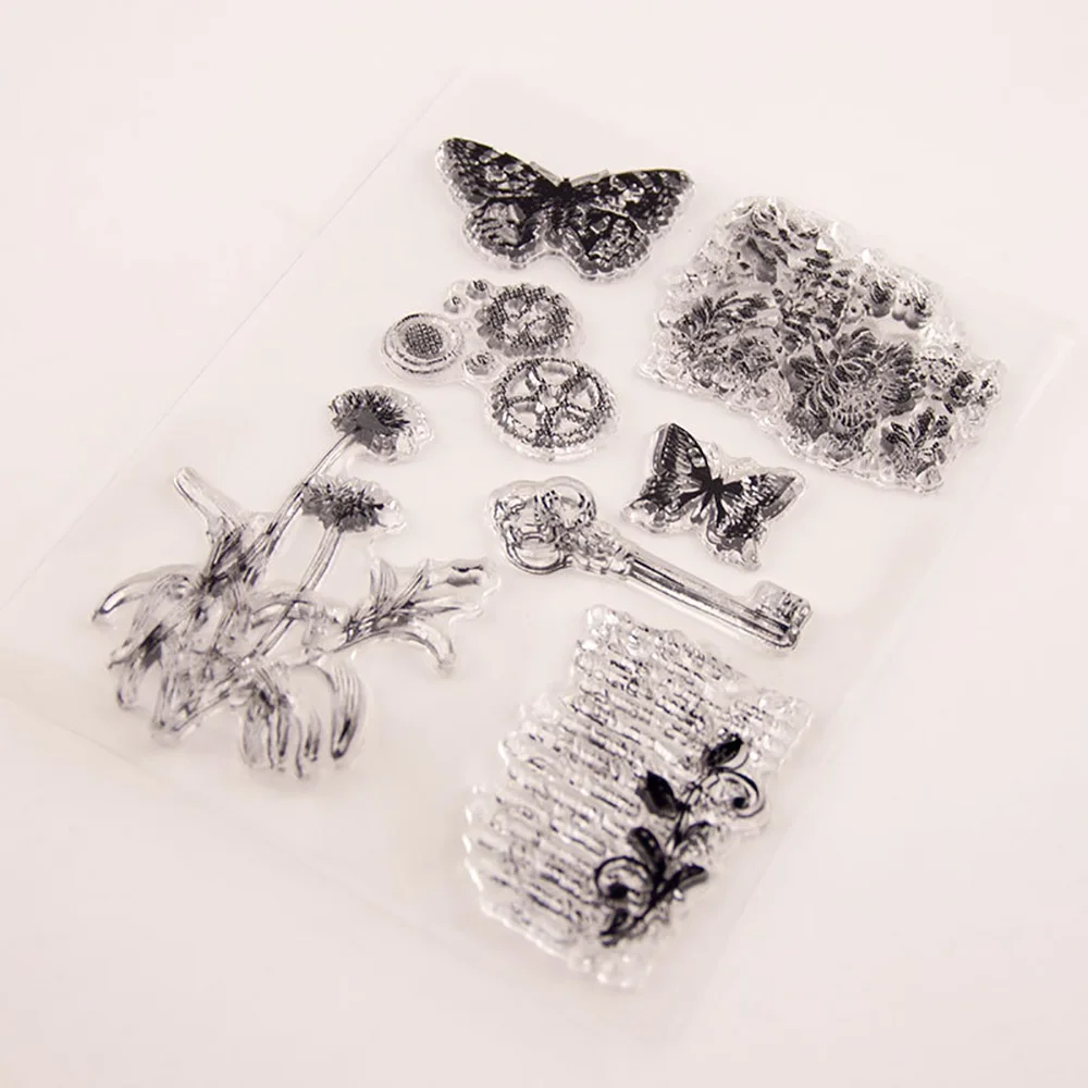 Прозрачный силиконовый штамп в виде бабочки фотоальбом для скрапбукинга | Дом и