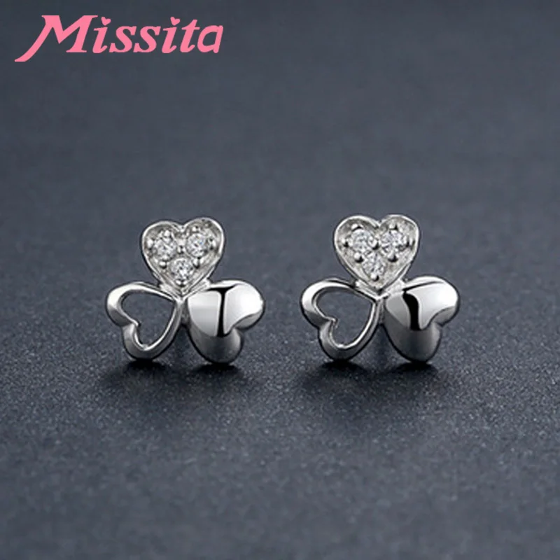 MISSITA Новые Модные полые серьги с фианитами для женщин серебряного цвета
