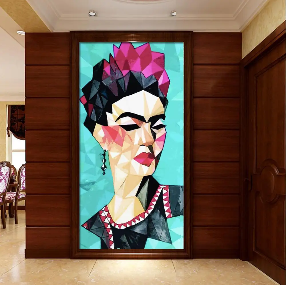 [Self-Adhesive] 3D Short Hair Woman WG655 Wall Paper mural Print Decal Murals Belly | Wallpapers