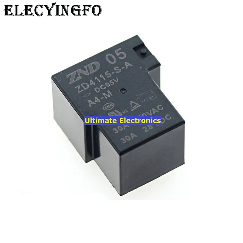 

5 шт. ZD4115-S-A-DC05V-A4-M группа нормально открытый 4 фута 30A реле
