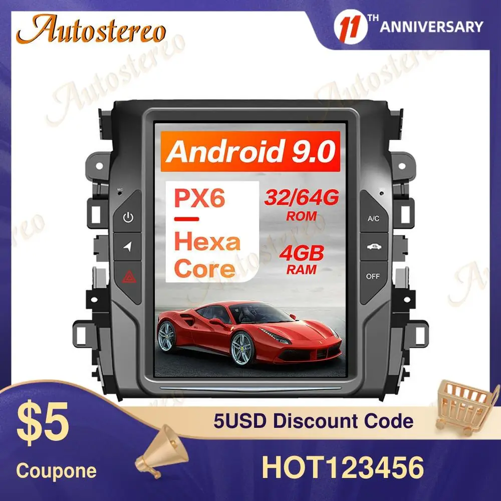 

Tesla Style Android 9.0 6 Core Car GPS Navigation For HONDA AVANCIER 2017-2019 Stereo Head Unit Multimedia Player Auto Radio DSP