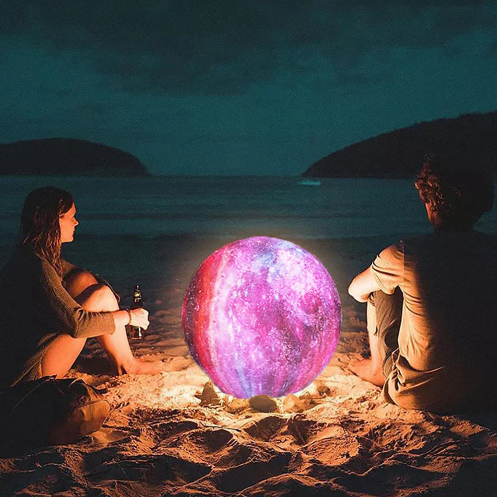 Ночник с 3D принтом 16 цветов зарядка через USB приглушаемый сенсорный светильник в