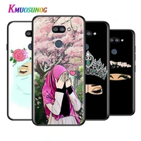 hijab lovely woman cartoon for lg k22 k71 k61 k51s k41s k30 k20 2019 q60 v60 v50s v50 v40 v35 v30 g8 g8s g8x thinq phone case