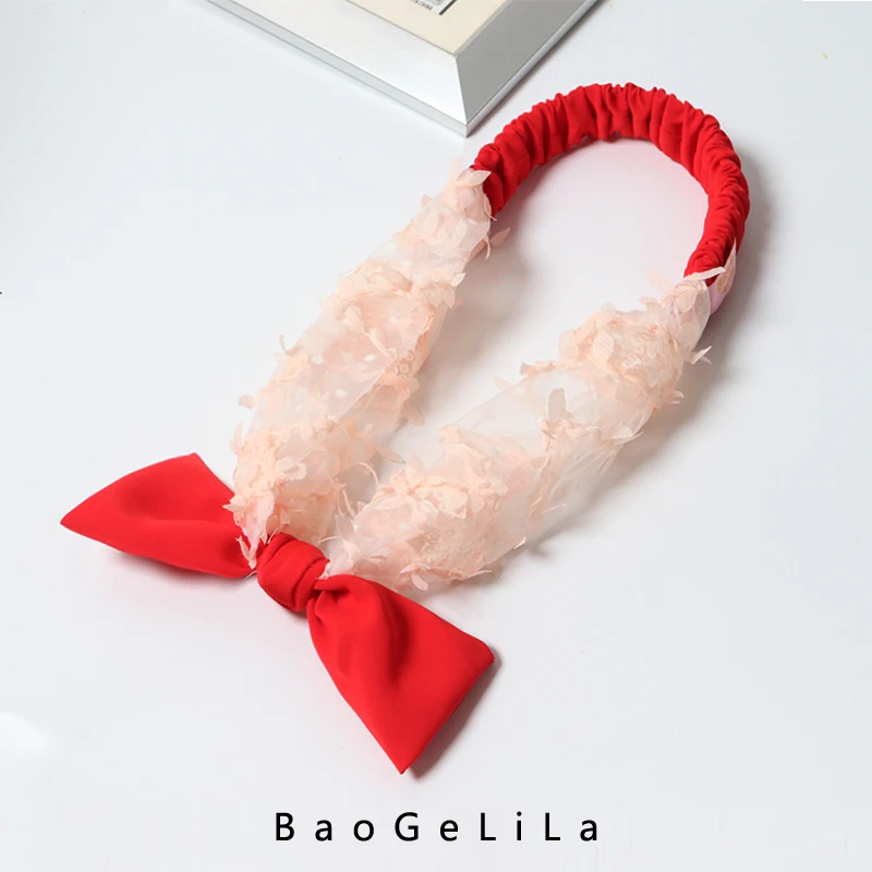 

Children's hair accessories simple fashion cute baby bangs headdress parent-child floral bow headband original design