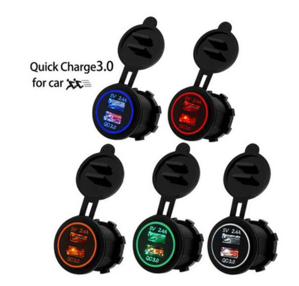 Новое быстрое автомобильное зарядное устройство QC 3 0 с двумя USB