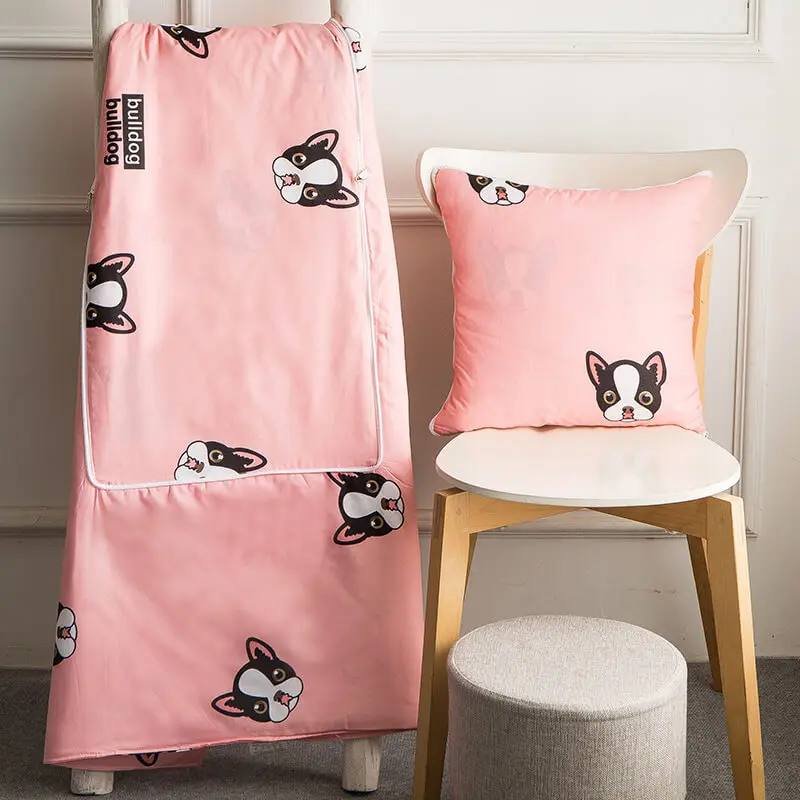 Spandexподушка-одеяло для взрослых мультяшная Геометрическая Подушка и одеяло