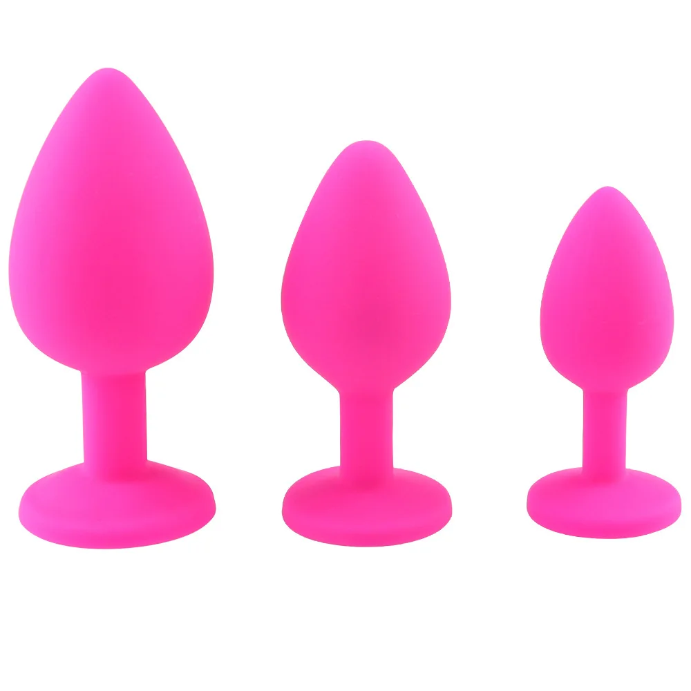 4 Colors Silicone Anal Plug Butt Small Middle Larger Size Massage Female Masturbator Adult Game sex product for couple | Красота и
