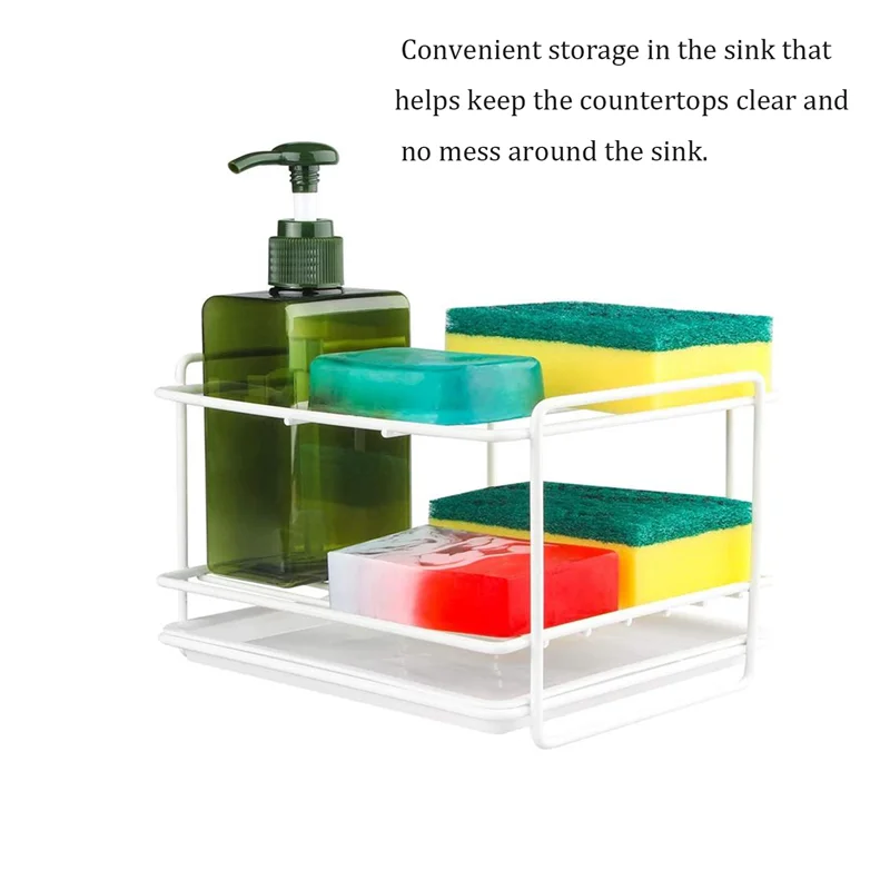 Держатель для губки стеллаж хранения мыла органайзер кухонной раковины полка