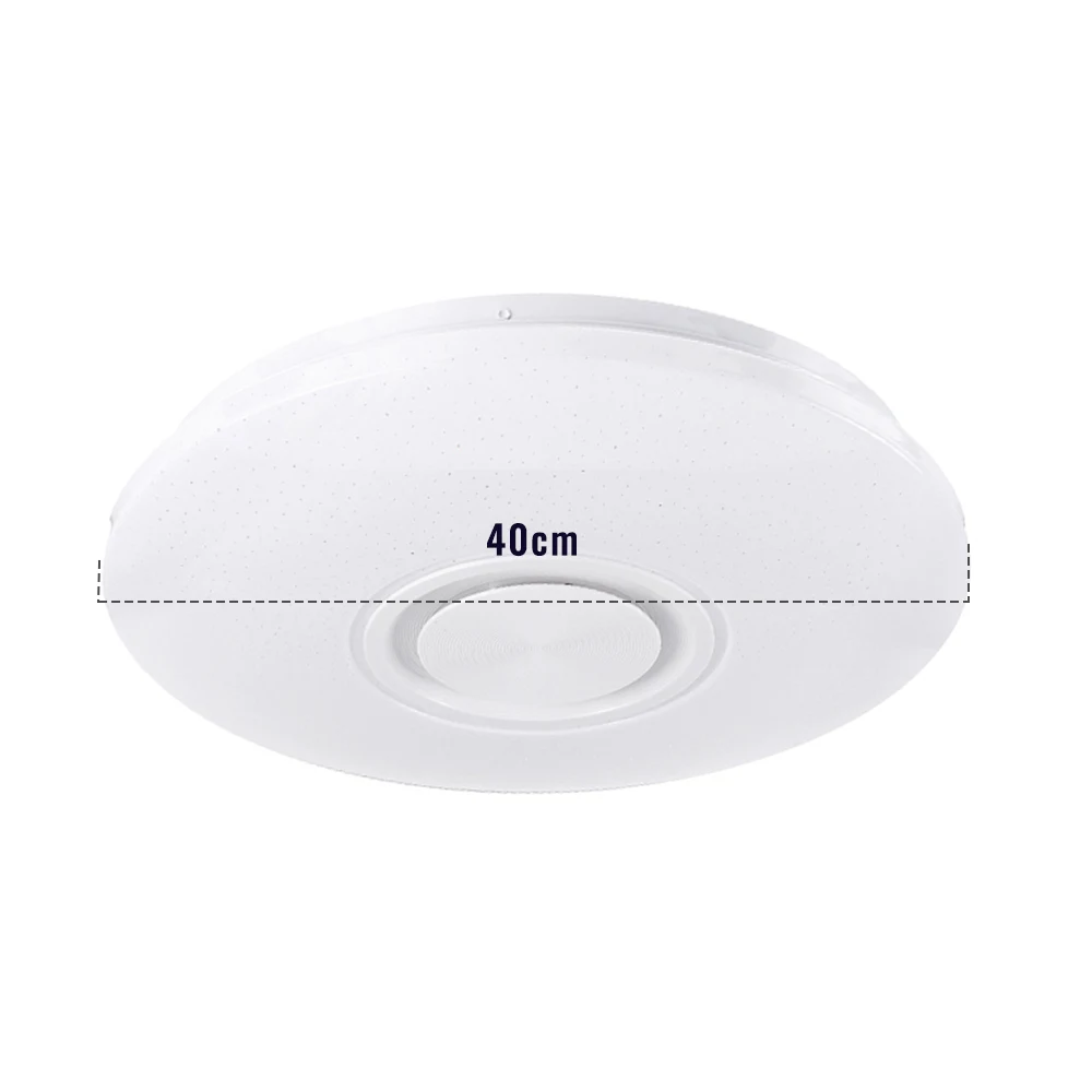 

HOT Music Led Ceiling Light Lamp 60W Rgb Flush Mount Round Music With Bluetooth Speaker Dimmable Color Changing Light
