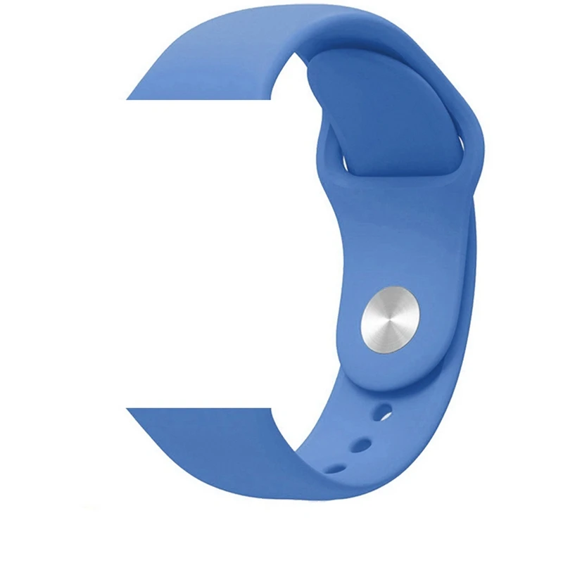 Prussian blue Ремешок для Apple Watch 5 4 3 2 1 силиконовый спортивный браслет для часов Apple Watch 44 мм 40 мм 42 мм 38 мм Ror IWatch band - Цвет ремешка: Prussian blue