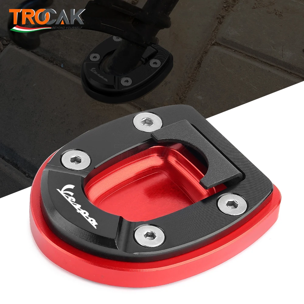 

Motorcycle Kickstand Foot Side Stand Enlarge Extension Pad Support Plate accessories For Vespa gts GTV 300 HPE 2019-2020