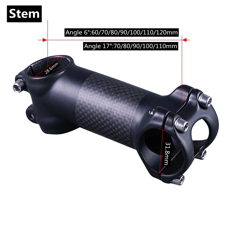 

Matte 3K Carbon Fiber Mountain Bicycle Handlebar Sets Flat or Rise Handlebar + Stem + Seat post For MTB Bike Parts