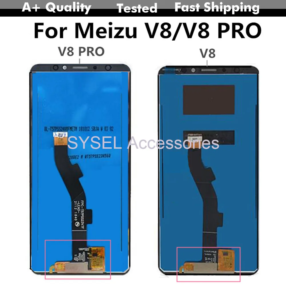 Черный 5 7 &quotЖК дисплей для Meizu V8 ЖК Pro сенсорный Экран планшета Дисплей в сборе